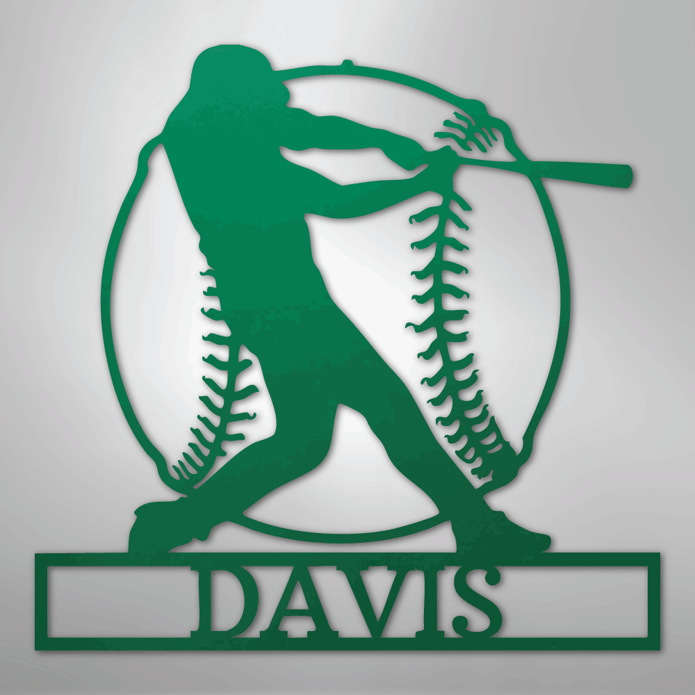 My Easy Monogram Steel Sign Green / 24" Home Run Monogram - Metal Sign