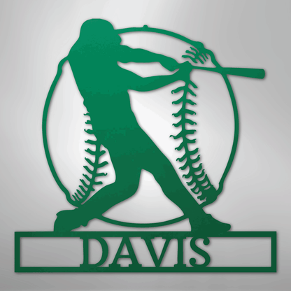 My Easy Monogram Steel Sign Green / 24" Home Run Monogram - Metal Sign