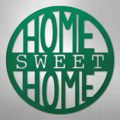 My Easy Monogram Steel Sign Green / 24" Home Sweet Home Circle - Steel Sign