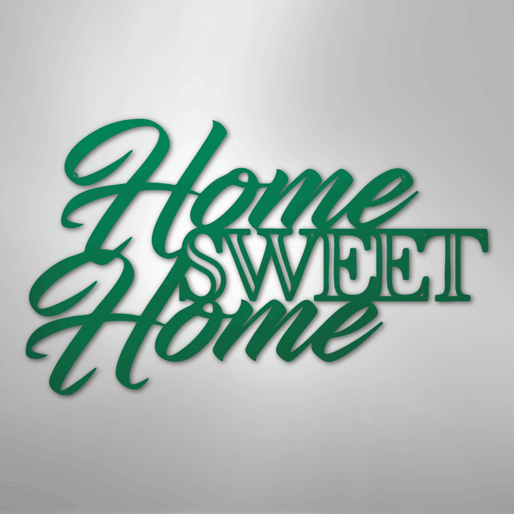 My Easy Monogram Steel Sign Green / 24" Home Sweet Home - Steel Sign