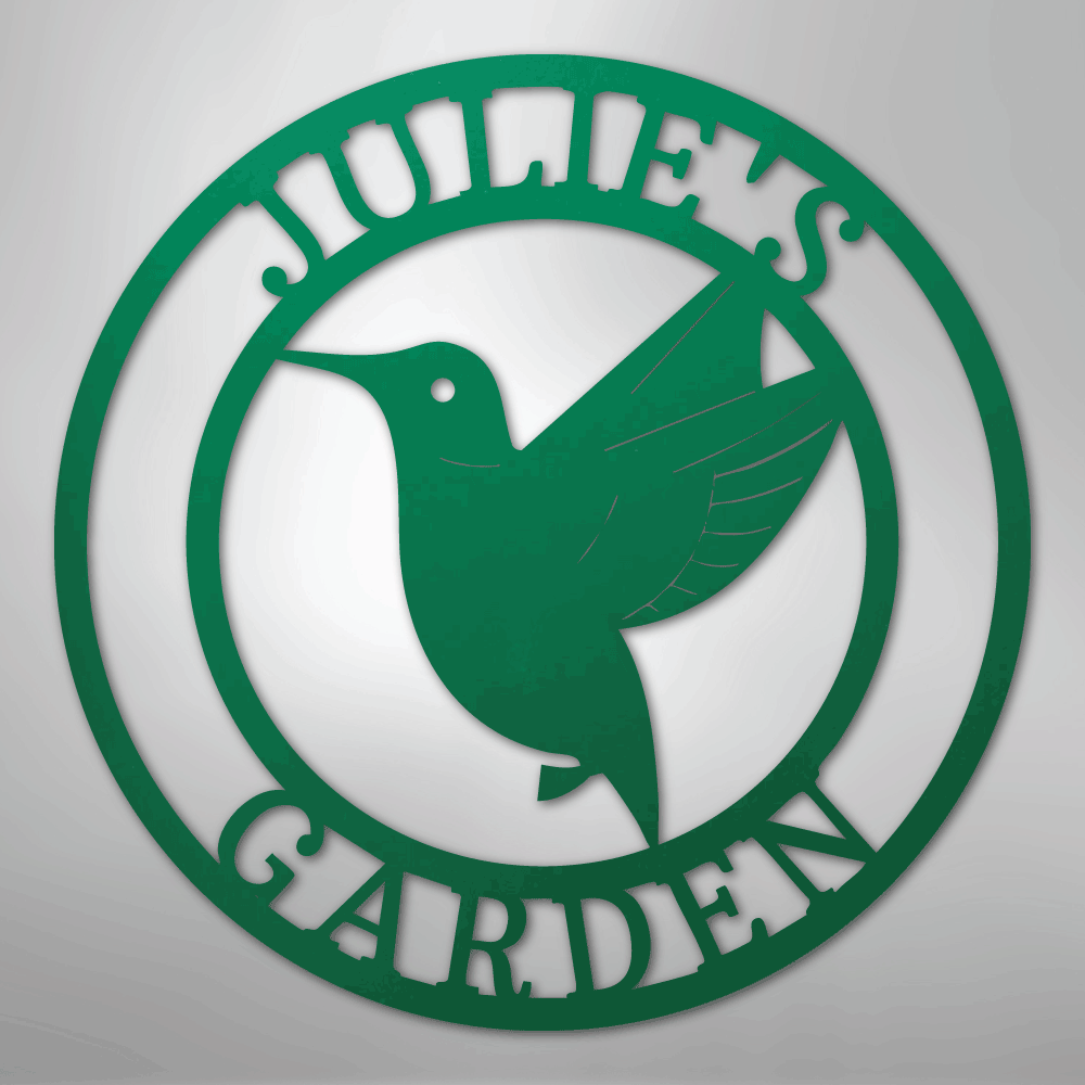 My Easy Monogram Steel Sign Green / 24" Humming Bird Monogram - Steel Sign