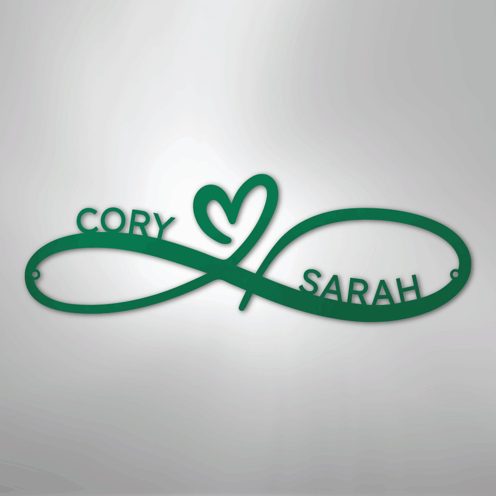 My Easy Monogram Steel Sign Green / 24" Infinity Couples Monogram - Steel Sign