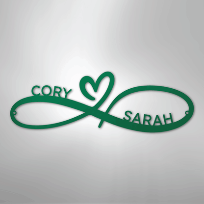 My Easy Monogram Steel Sign Green / 24" Infinity Couples Monogram - Steel Sign