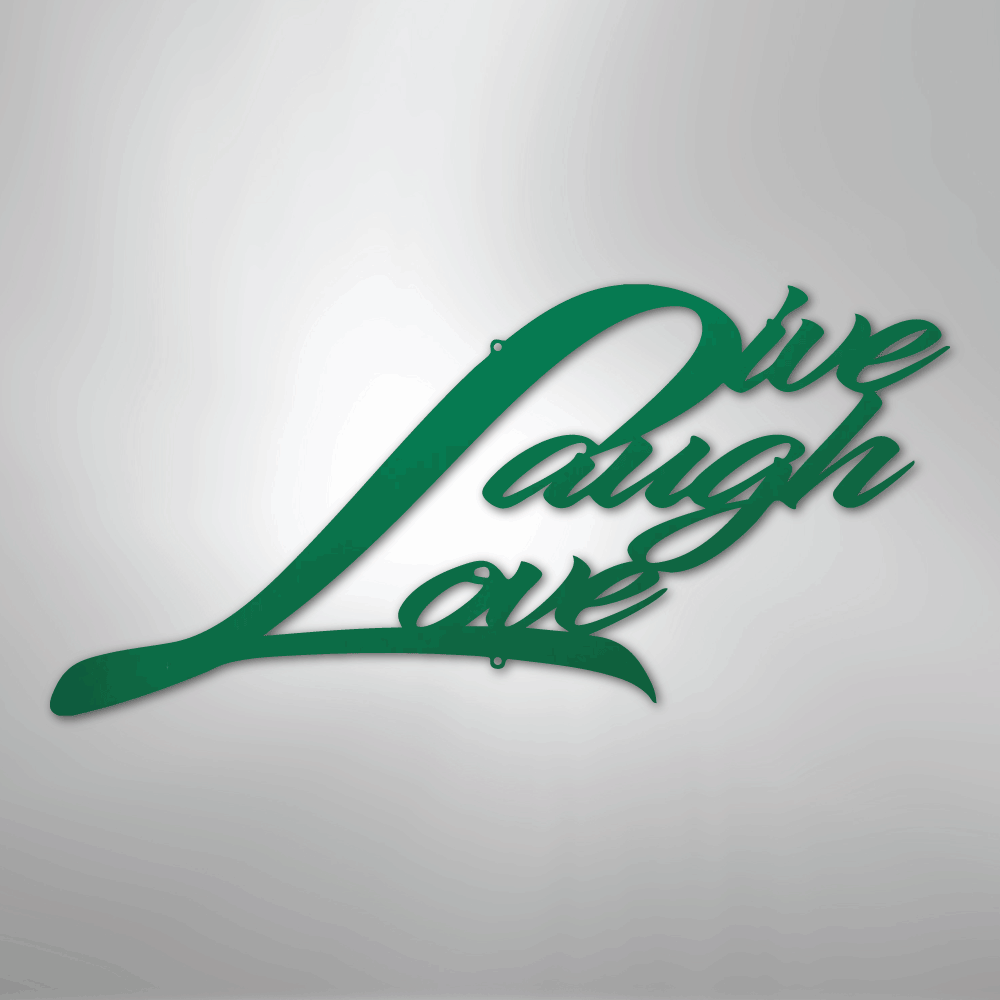 My Easy Monogram Steel Sign Green / 24" Live Laugh Love - Steel Sign