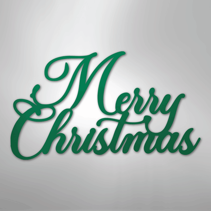 My Easy Monogram Steel Sign Green / 24" Merry Christmas Script - Steel Sign
