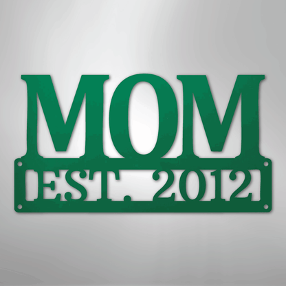 My Easy Monogram Steel Sign Green / 24" Mother's Day Plaque - Steel SIgn