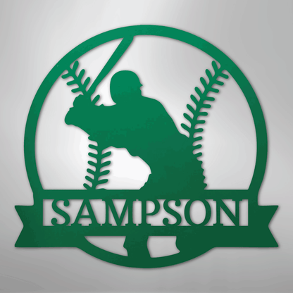 My Easy Monogram Steel Sign Green / 24" On Deck Monogram - Metal Sign