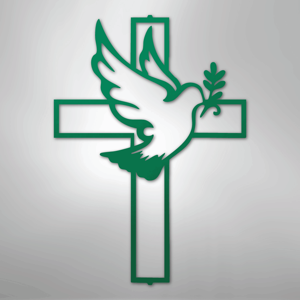 My Easy Monogram Steel Sign Green / 24" Peaceful Dove - Steel Sign