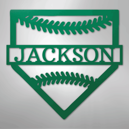 My Easy Monogram Steel Sign Green / 24" Personal Home Base