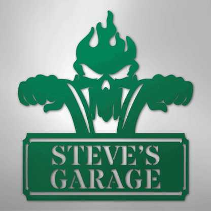 My Easy Monogram Steel Sign Green / 24" Rough Ride Monogram - Steel Sign