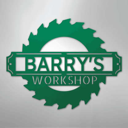 My Easy Monogram Steel Sign Green / 24" Sawmill Monogram - Steel Sign