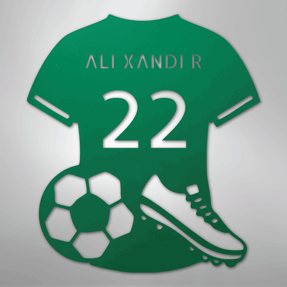 My Easy Monogram Steel Sign Green / 24" Soccer Jersey Monogram - Steel Sign