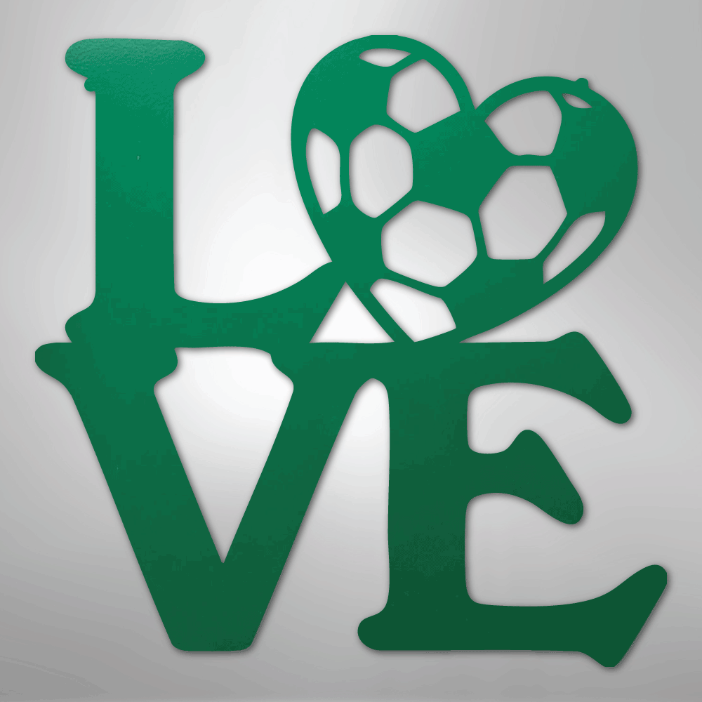 My Easy Monogram Steel Sign Green / 24" Soccer Love - Steel Sign