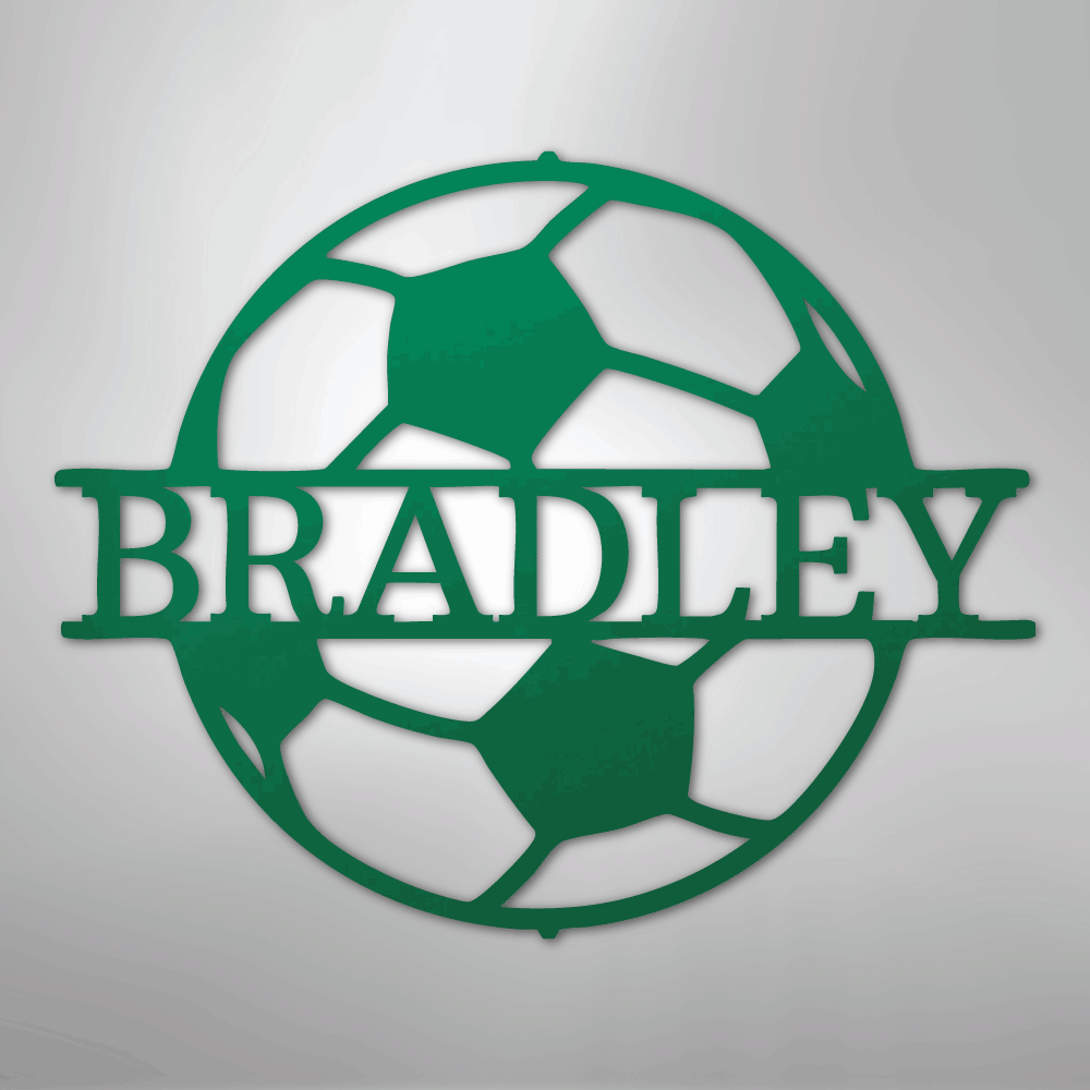 My Easy Monogram Steel Sign Green / 24" Soccer Monogram - Steel Sign