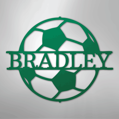 My Easy Monogram Steel Sign Green / 24" Soccer Monogram - Steel Sign