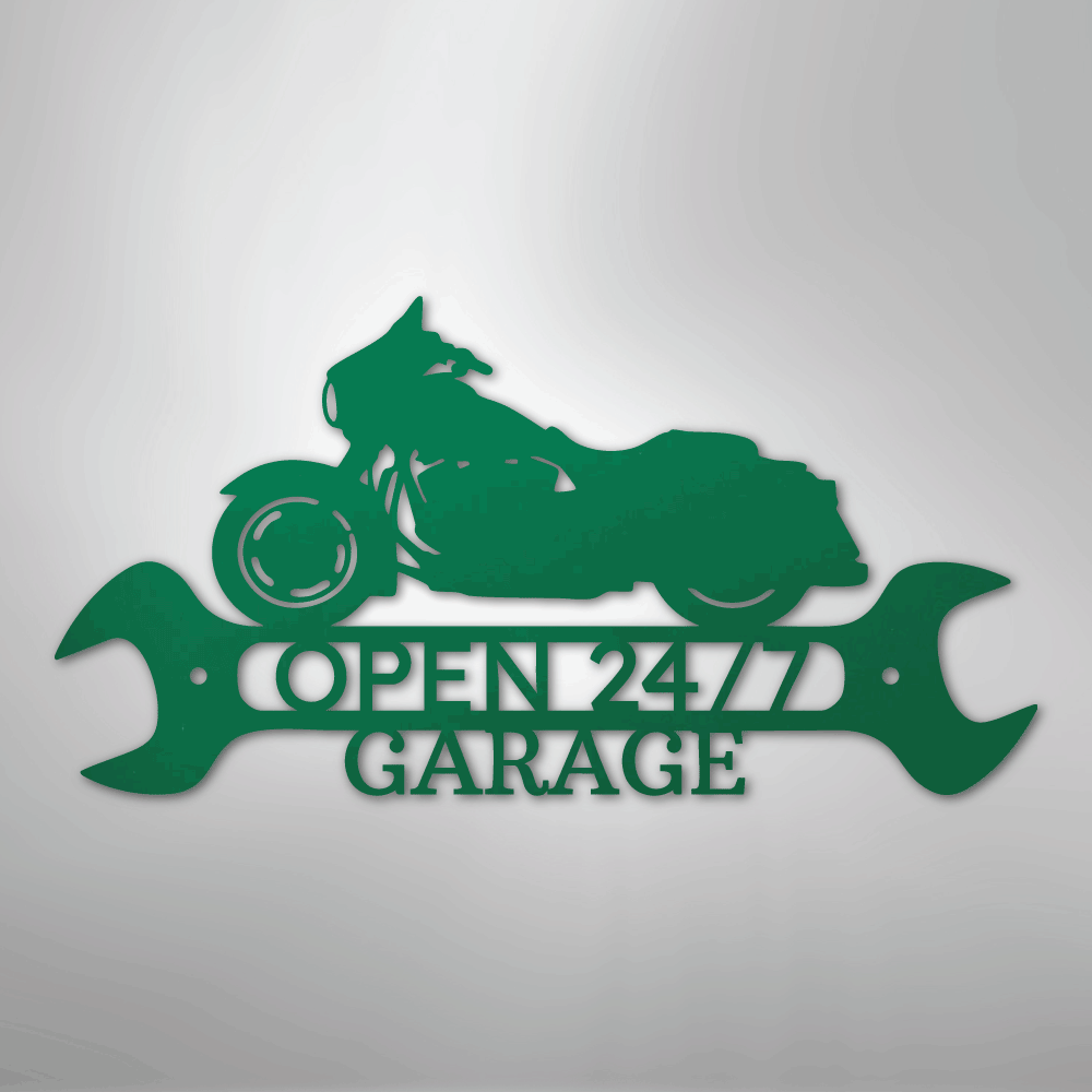 My Easy Monogram Steel Sign Green / 24" Street Glide Shop Monogram - Steel Sign