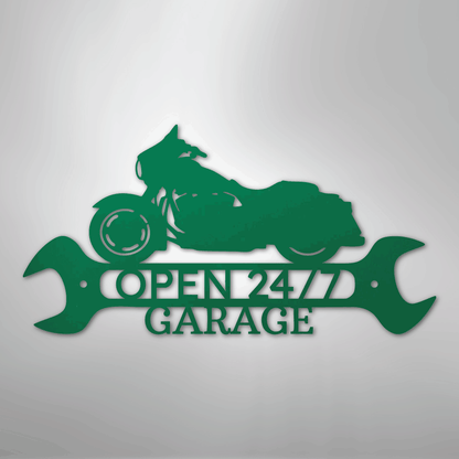 My Easy Monogram Steel Sign Green / 24" Street Glide Shop Monogram - Steel Sign