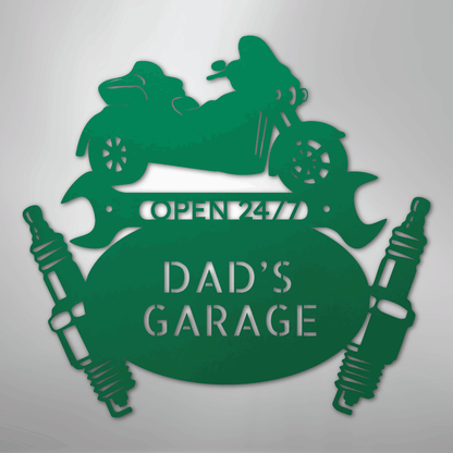 My Easy Monogram Steel Sign Green / 24" Trike Mechanic Monogram - Steel Sign