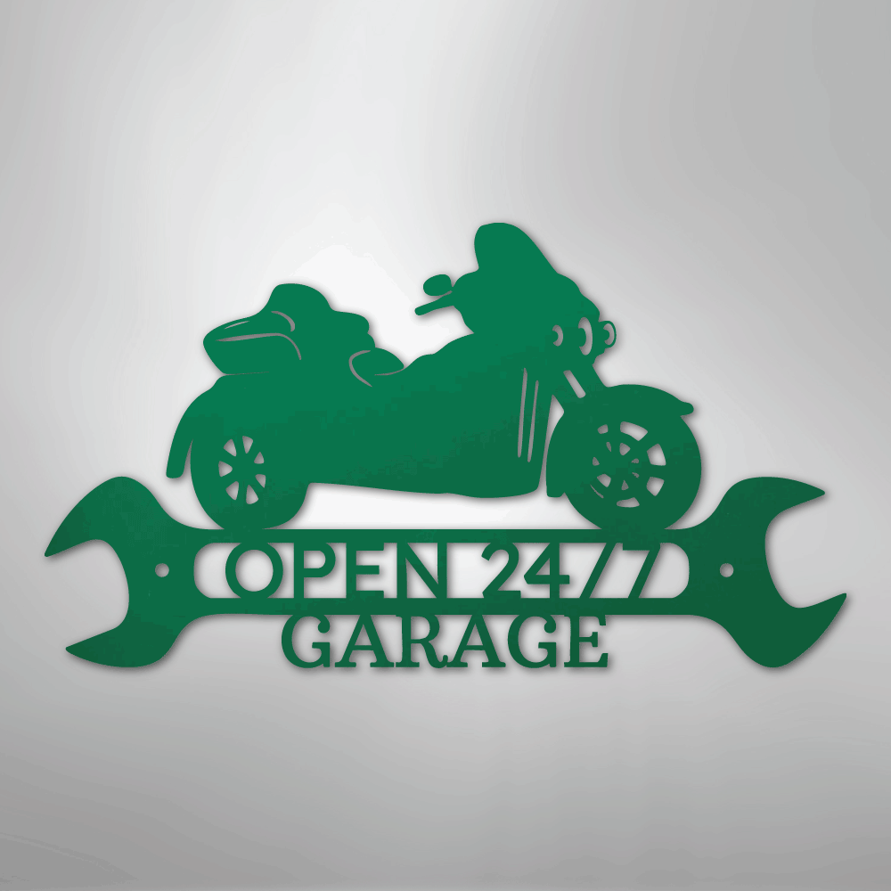My Easy Monogram Steel Sign Green / 24" Trike Shop Monogram - Steel Sign