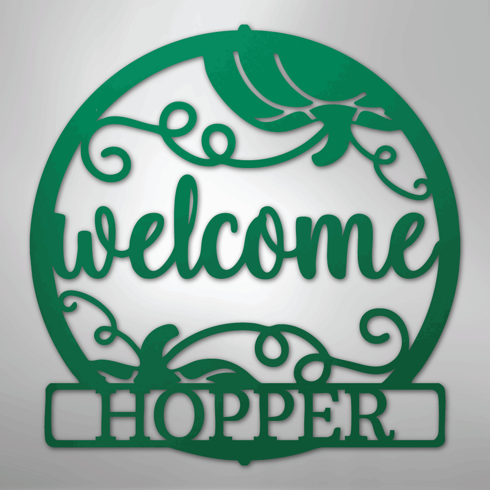 My Easy Monogram Steel Sign Green / 24" Welcome Fall Monogram - Steel Sign