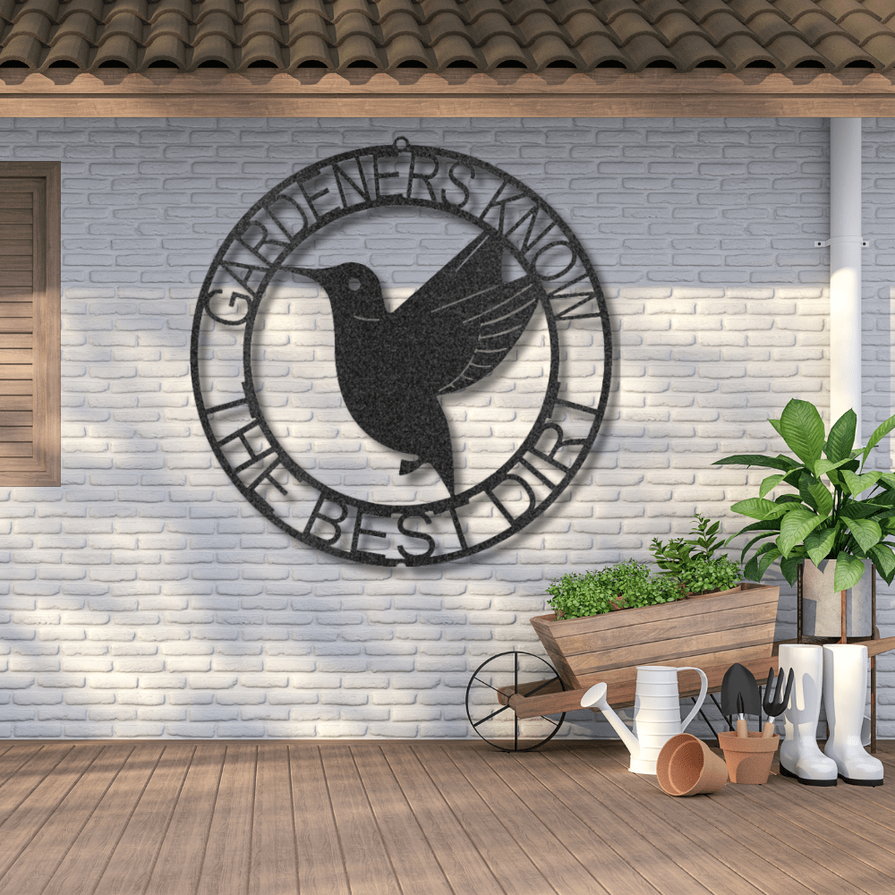 Humming Bird Monogram - Steel Sign – Metal Decor 4U