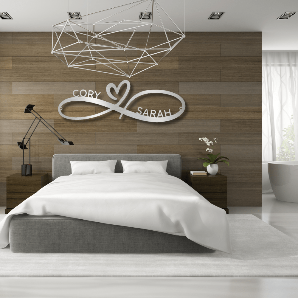Infinity Couples Monogram - Steel Sign – Metal Decor 4U