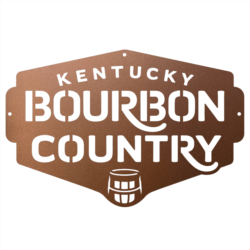 My Easy Monogram Steel Sign Kentucky Bourbon Country Metal Wall Art Sign