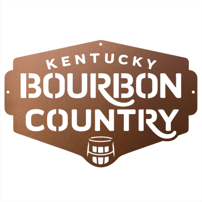 My Easy Monogram Steel Sign Kentucky Bourbon Country Metal Wall Art Sign