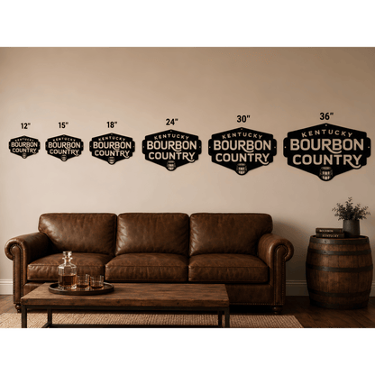 My Easy Monogram Steel Sign Kentucky Bourbon Country Metal Wall Art Sign