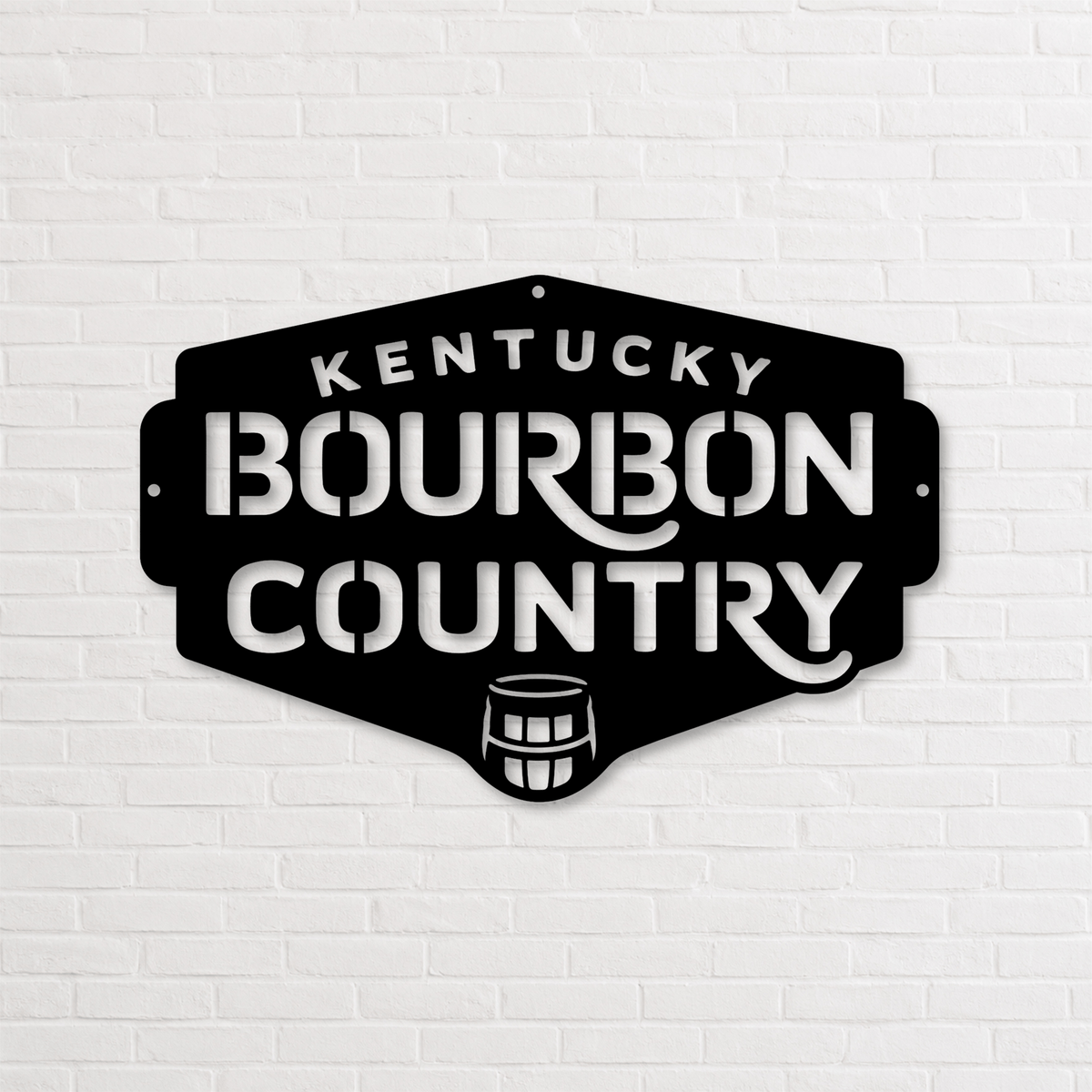 My Easy Monogram Steel Sign Kentucky Bourbon Country Metal Wall Art Sign