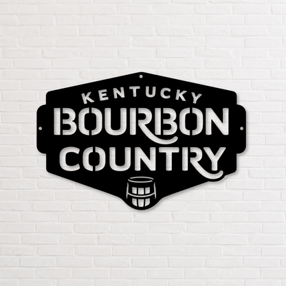 My Easy Monogram Steel Sign Kentucky Bourbon Country Metal Wall Art Sign