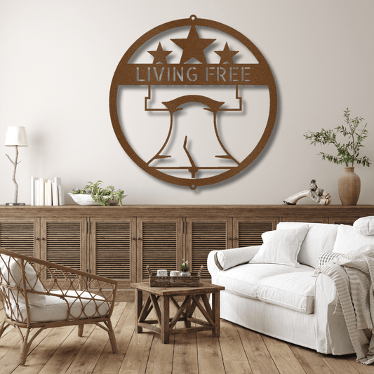 My Easy Monogram Steel Sign Liberty Bell Monogram - Steel Sign