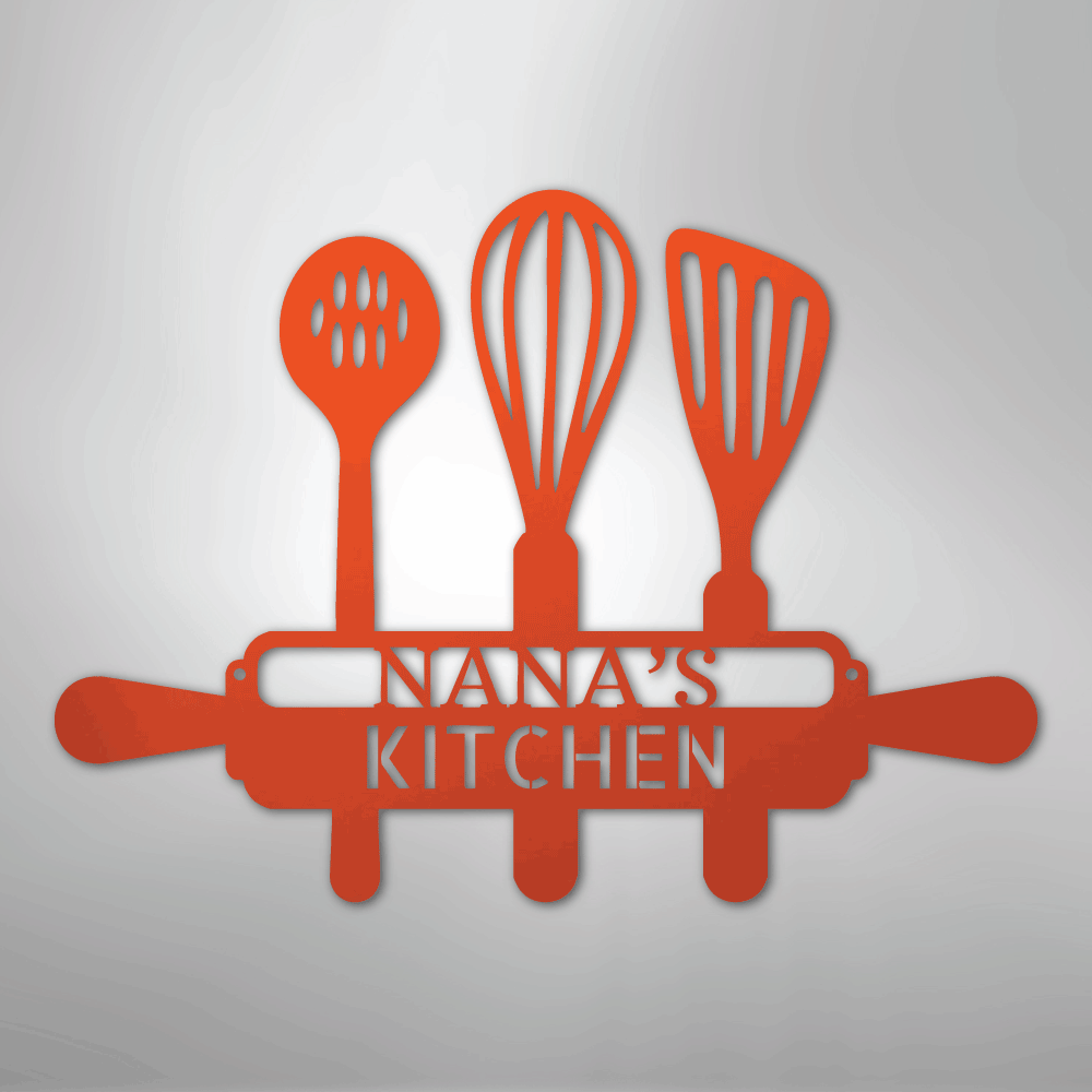 My Easy Monogram Steel Sign Orange / 12 Baker's Kitchen
