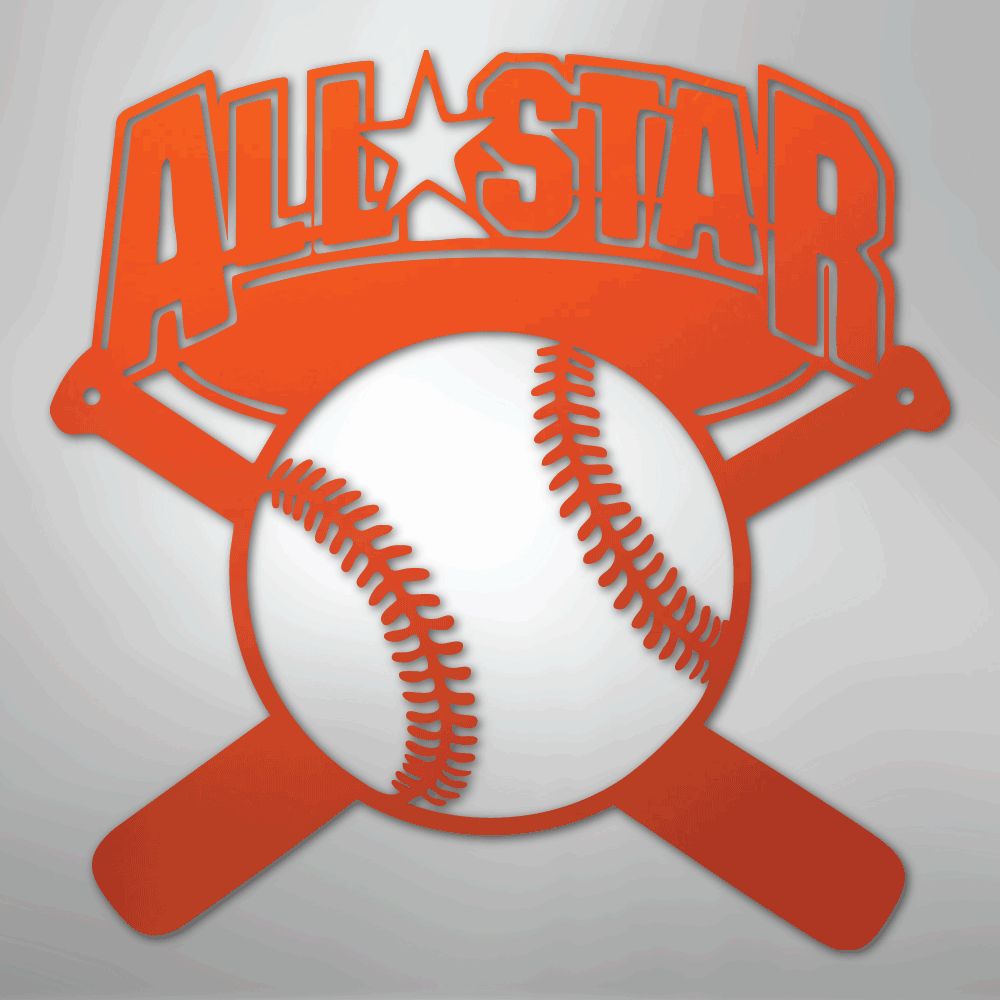 My Easy Monogram Steel Sign Orange / 24" All-Star - Metal Sign