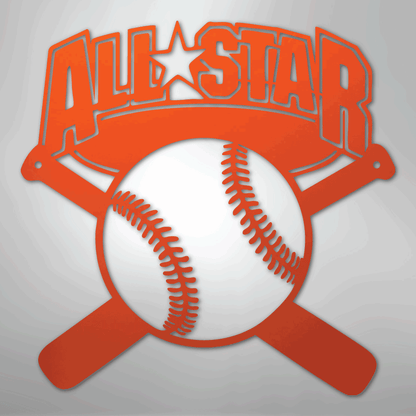 My Easy Monogram Steel Sign Orange / 24" All-Star - Metal Sign