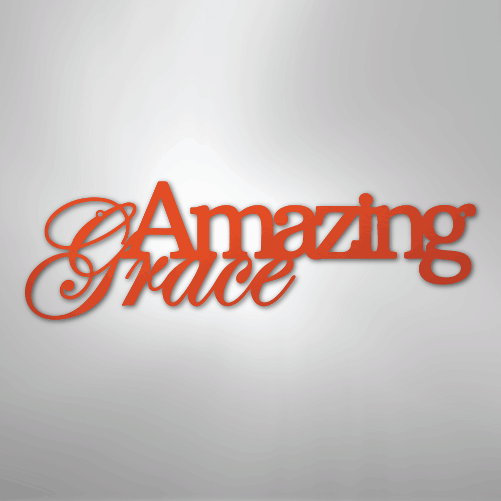 My Easy Monogram Steel Sign Orange / 24" Amazing Grace - Steel Sign