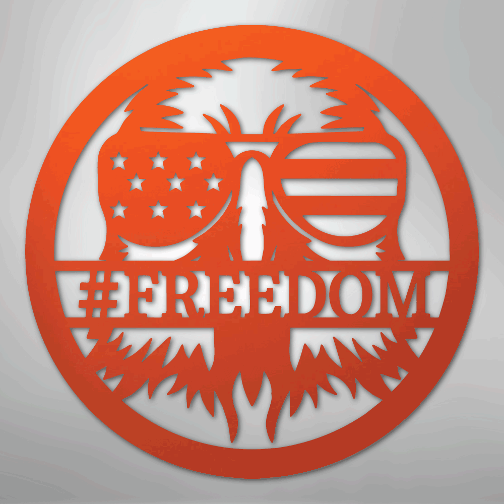 My Easy Monogram Steel Sign Orange / 24" American Eagle Monogram - Steel Sign