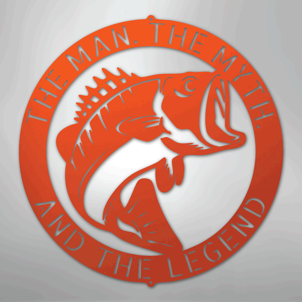 My Easy Monogram Steel Sign Orange / 24" Bass Monogram - Steel Sign