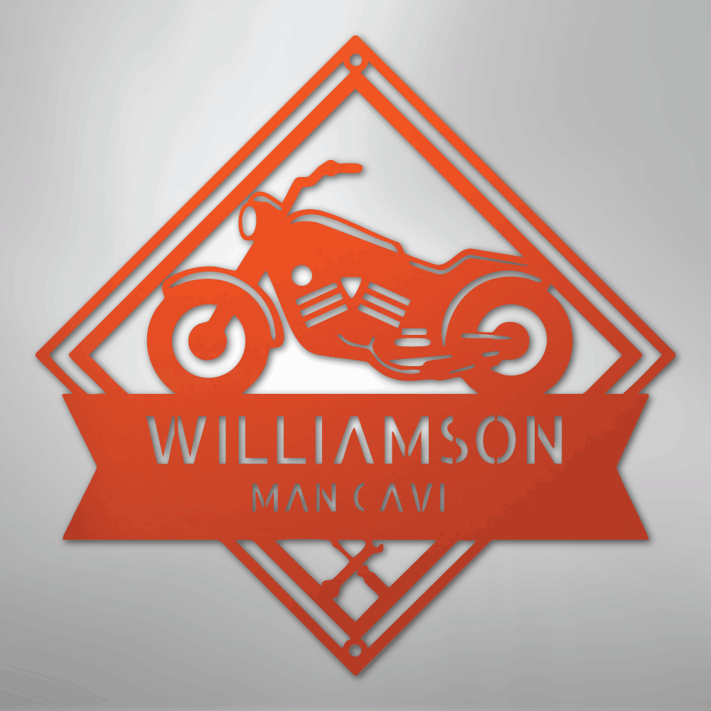 My Easy Monogram Steel Sign Orange / 24" Born to Be Wild Monogram - Steel Sign
