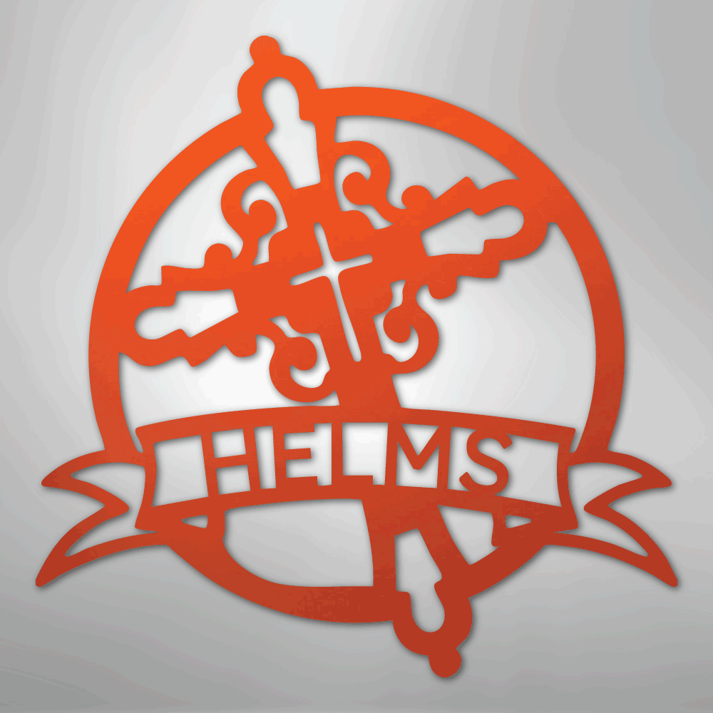 My Easy Monogram Steel Sign Orange / 24" Catholic Monogram - Steel Sign