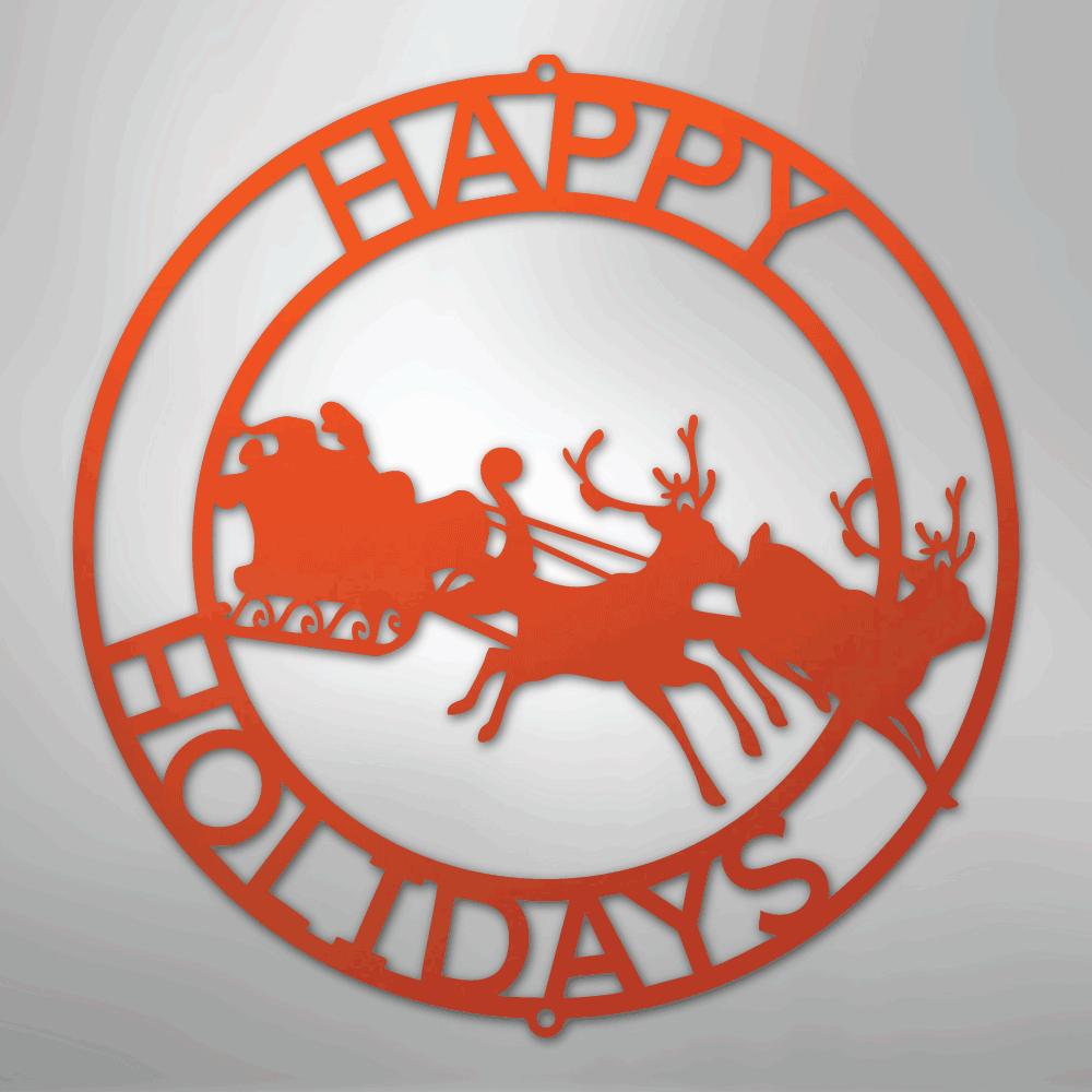 My Easy Monogram Steel Sign Orange / 24" Christmas Cheer Monogram - Steel Sign