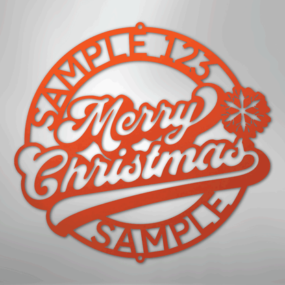 My Easy Monogram Steel Sign Orange / 24" Christmas Ring Monogram - Steel Sign