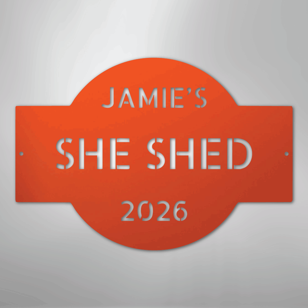 My Easy Monogram Steel Sign Orange / 24" Custom Plaque - Steel Sign
