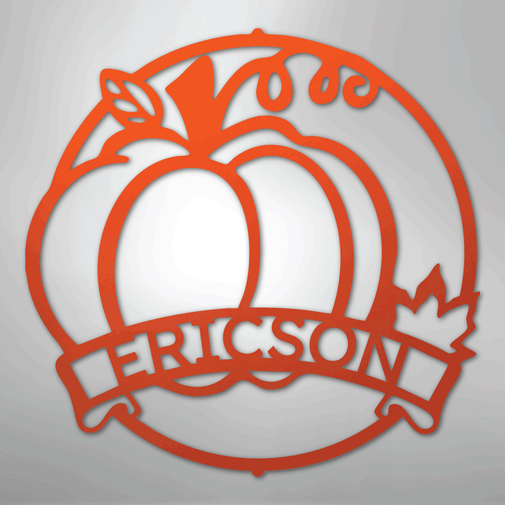 My Easy Monogram Steel Sign Orange / 24" Fall Harvest Monogram - Steel Sign