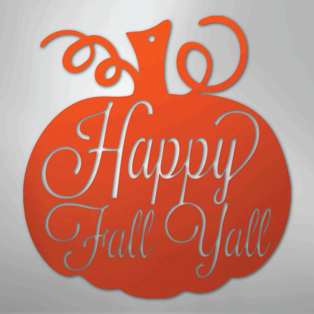 My Easy Monogram Steel Sign Orange / 24" Fall Pumpkin - Steel Sign