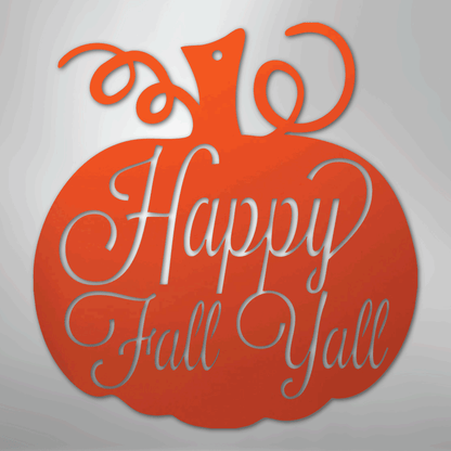 My Easy Monogram Steel Sign Orange / 24" Fall Pumpkin - Steel Sign
