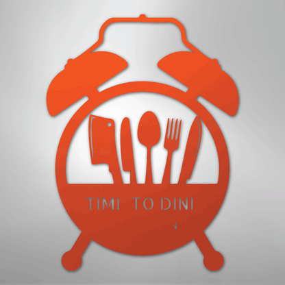 My Easy Monogram Steel Sign Orange / 24" Food Time Monogram - Steel Sign