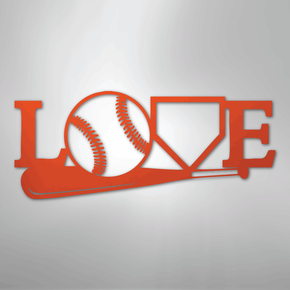 My Easy Monogram Steel Sign Orange / 24" For The Love Of The Game - Metal Sign