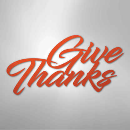 My Easy Monogram Steel Sign Orange / 24" Give Thanks - Steel Sign