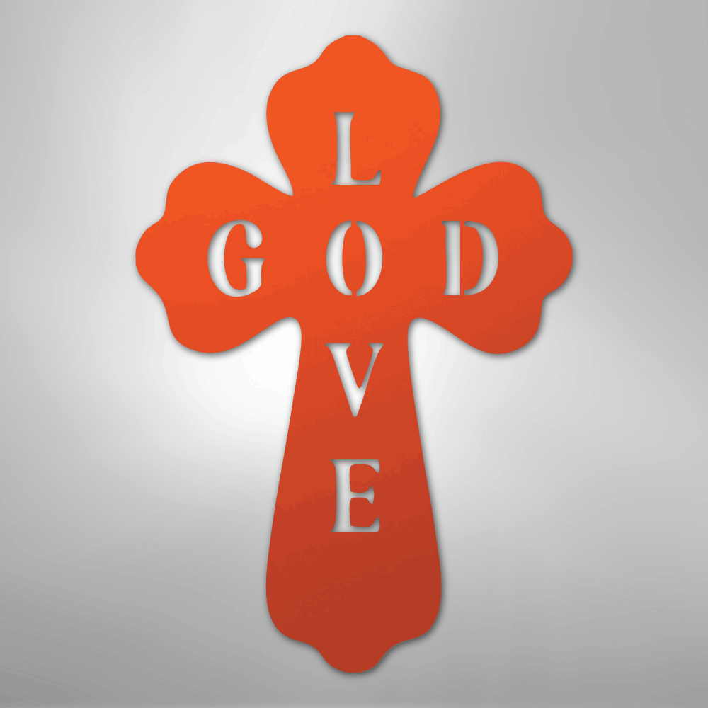 My Easy Monogram Steel Sign Orange / 24" God Love - Steel Sign